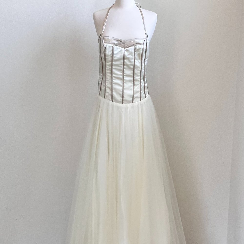 Halterneck White Dress